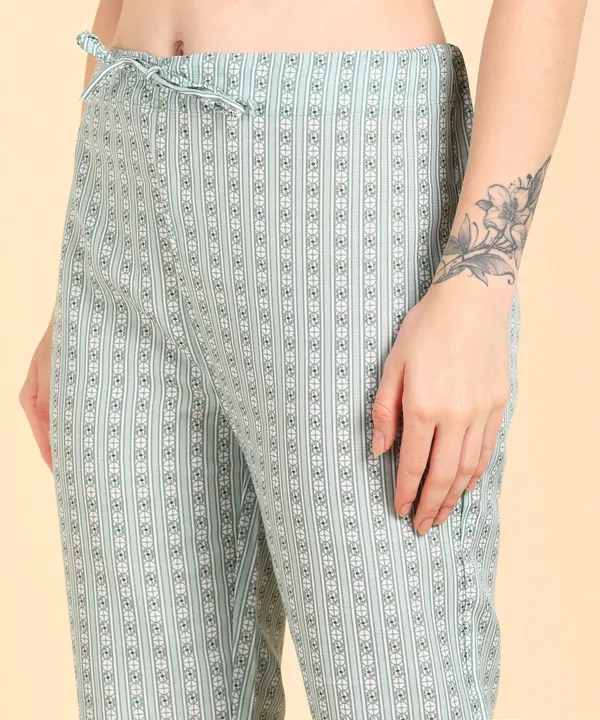 Light_Green_Cotton_Printed_Kurti_With_Pant_For_Women