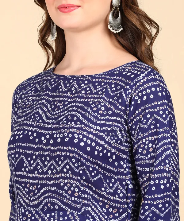 Blue_Cotton_Printed_Round_Kurti_For_Women