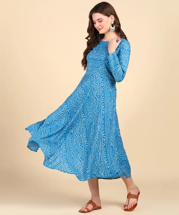 Sky_Blue_Cotton_Printed_Round_Kurti_For_Women