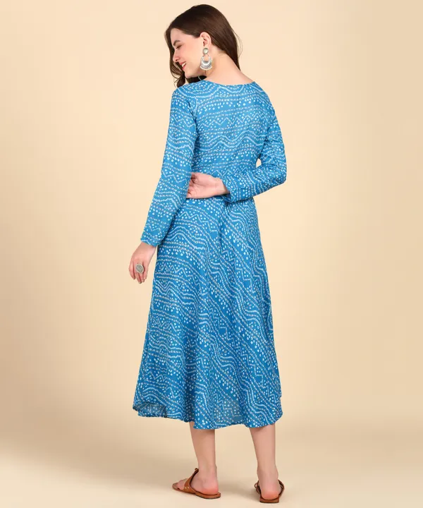 Sky_Blue_Cotton_Printed_Round_Kurti_For_Women
