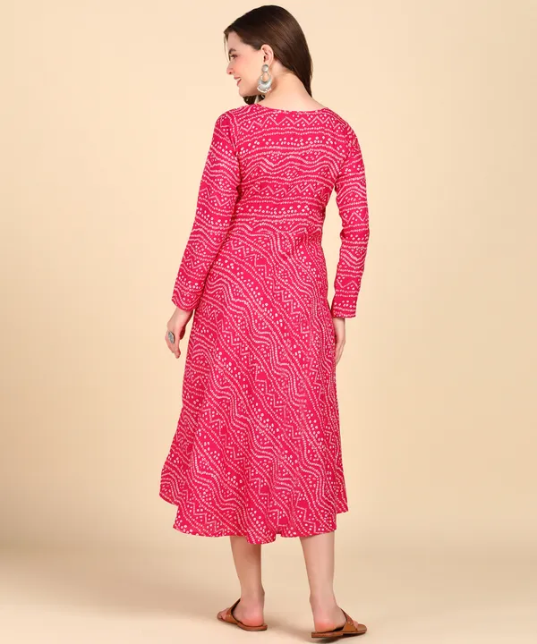 Pink_Cotton_Printed_Round_Kurti_For_Women