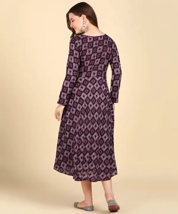 Purple_Cotton_Printed_Round_Kurti_For_Women