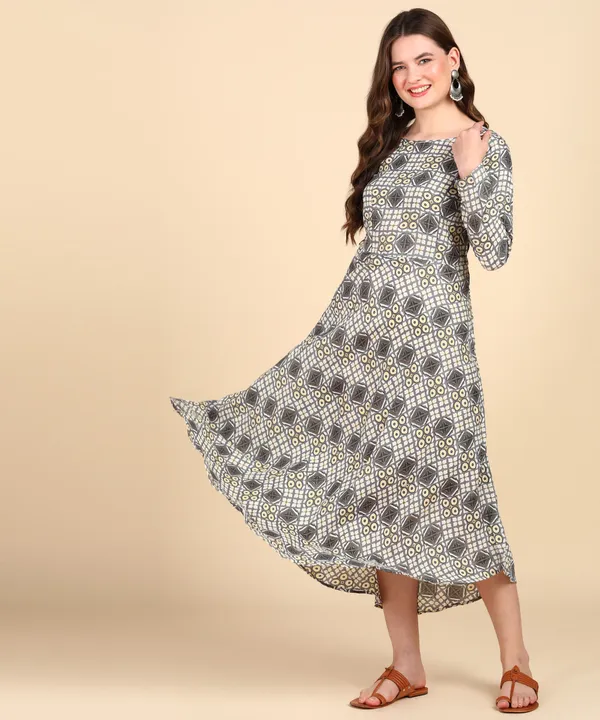 Grey_Cotton_Printed_Round_Kurti_For_Women