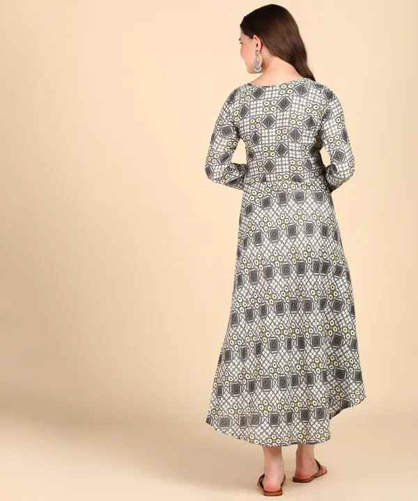 Grey_Cotton_Printed_Round_Kurti_For_Women