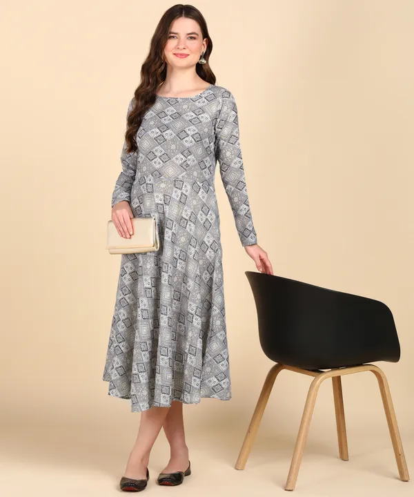 Grey_Cotton_Printed_Round_Kurti_For_Women
