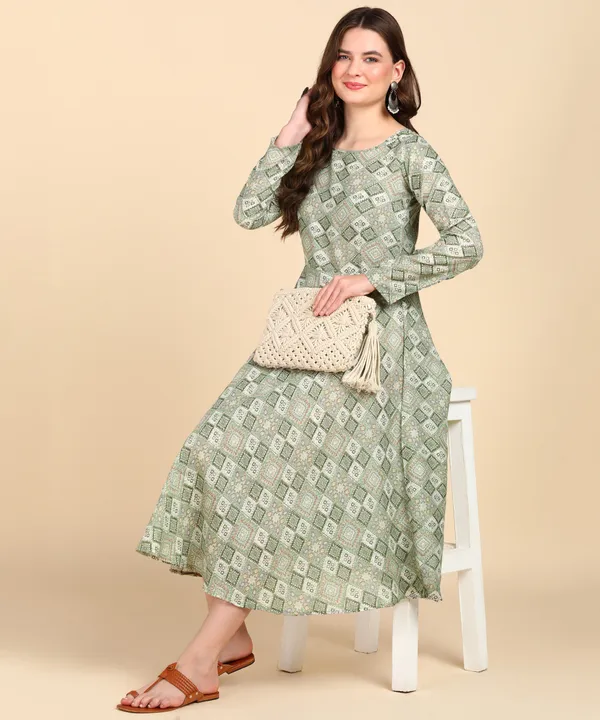 Light_Green_Cotton_Printed_Round_Kurti_For_Women