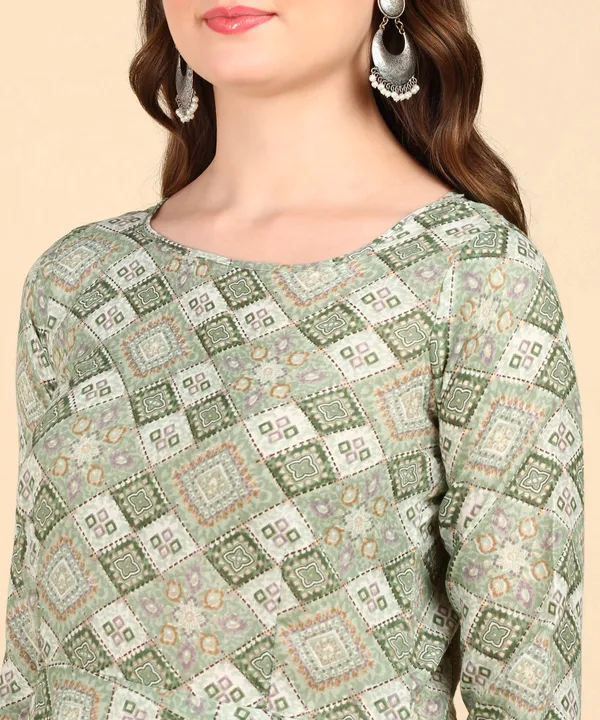 Light_Green_Cotton_Printed_Round_Kurti_For_Women