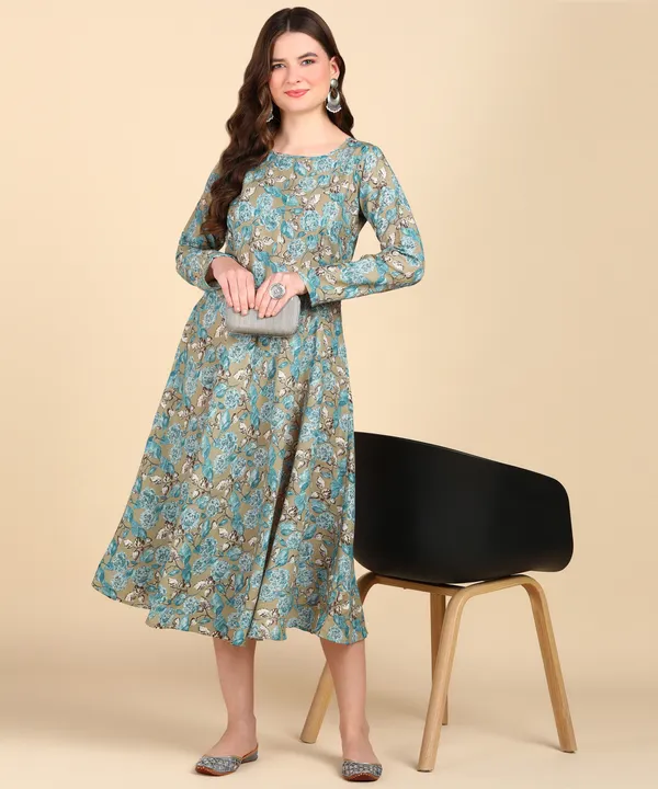 Sky_Blue_Cotton_Printed_Round_Kurti_For_Women