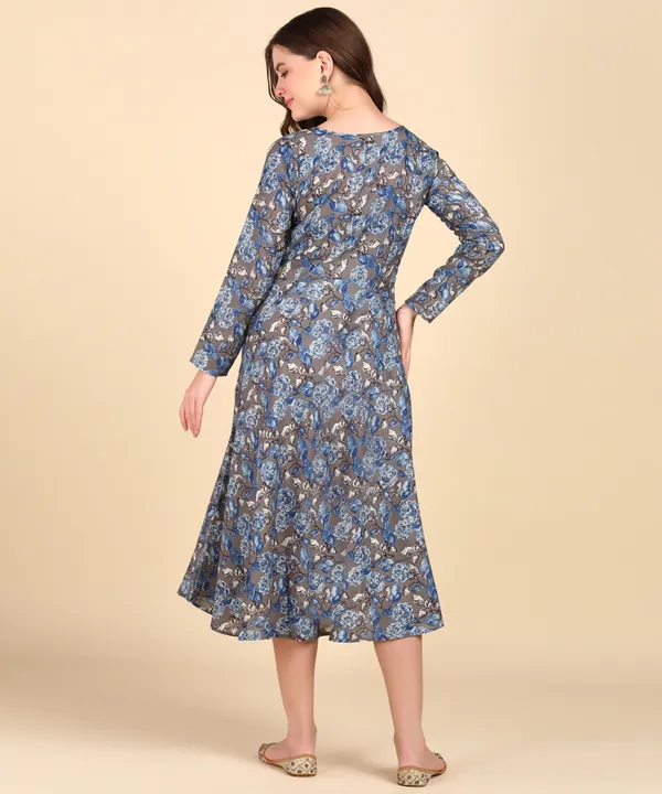 Blue_Cotton_Printed_Round_Kurti_For_Women