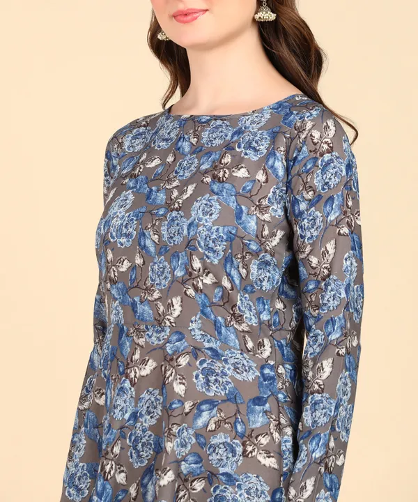 Blue_Cotton_Printed_Round_Kurti_For_Women