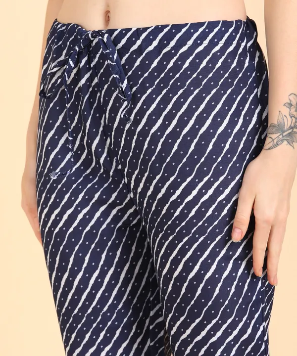 Navy_Blue_Cotton_Printed_Kurti_Pant_With_Dupatta_Set