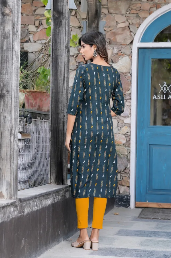 Green_Women_Printed_Straight_Kurti