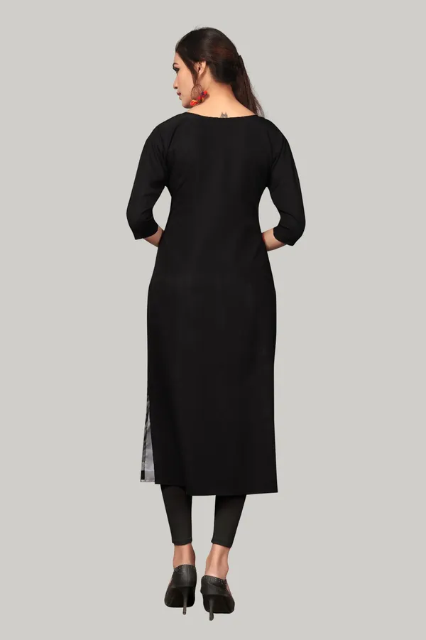 Black_Women_Printed_Straight_Kurti