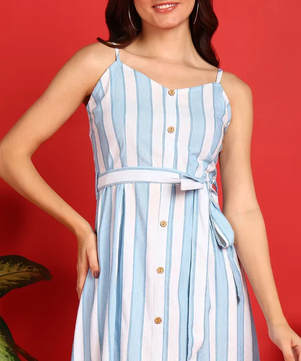 Blue_Striped_Midi_Button_Up_Dress