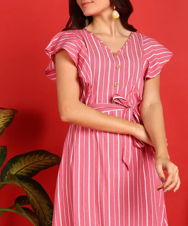 Pink_Women_A-Line_Pink_Western_Dress
