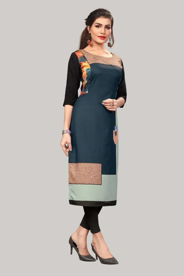 Dark_Green_Women_Printed_Straight_Kurti