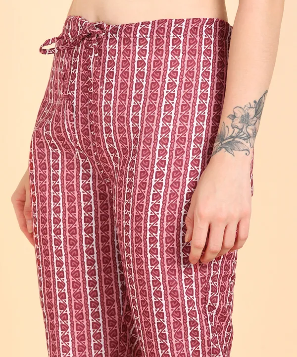 Peach_Cotton_Printed_Kurti_Pant_With_Dupatta_Set