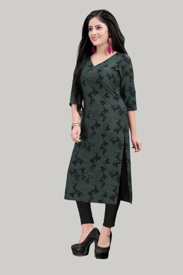 Green_Women_Printed_Straight_Kurti