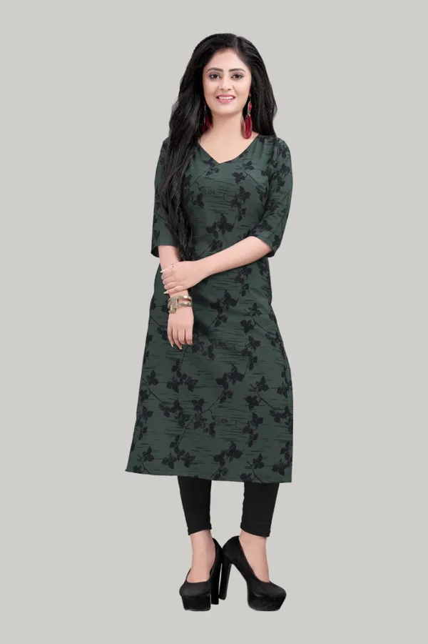 Green_Women_Printed_Straight_Kurti