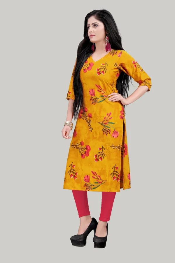 Orange_Women_Printed_Straight_Kurti