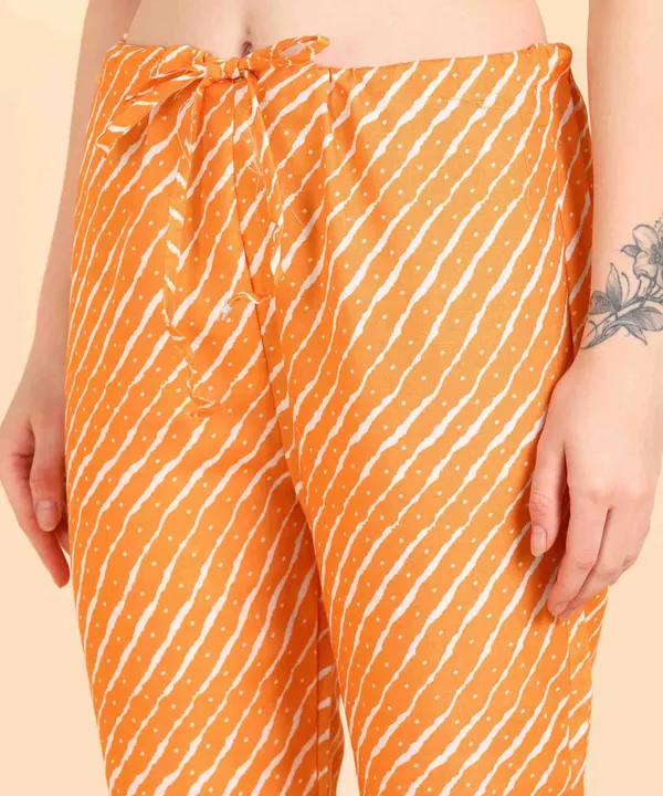 Yellow_Cotton_Printed_Kurti_Pant_With_Dupatta_Set
