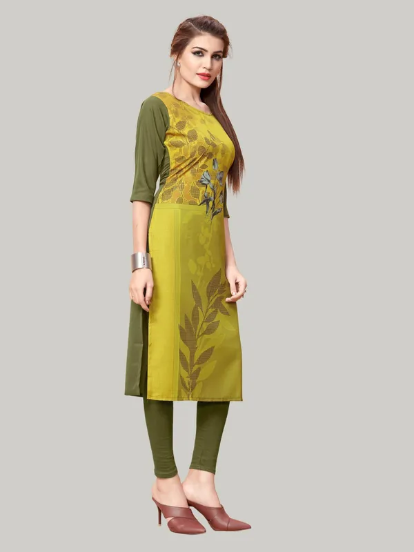 Green_Women_Printed_Straight_Kurti