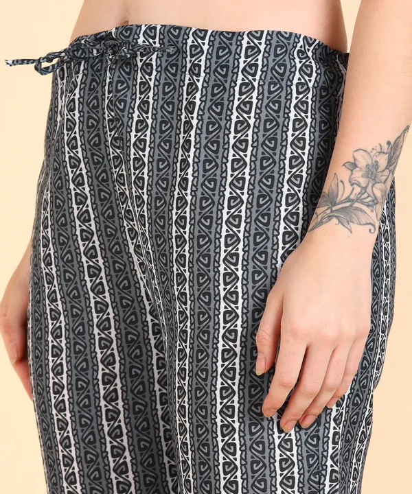 Grey_Cotton_Printed_Kurti_Pant_With_Dupatta_Set
