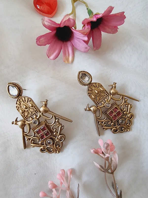 Red_&_White_Birdy_Earring_For_Women