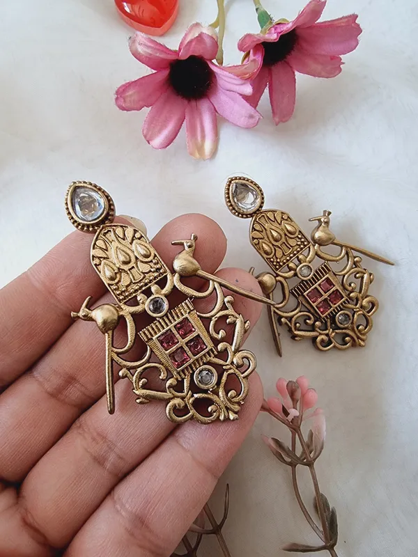 Red_&_White_Birdy_Earring_For_Women