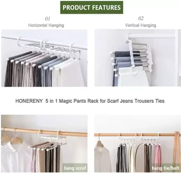 Hanger-_5_Layer_Hanger_Space_Saving_Non-Slip_Cloth_Organizer_,_5_In_1_Multicolourfunctional_Layer_Pant_Rack_For_Trouser_Scarf_And_Travel_Storage