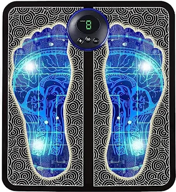 Foot_Massager_Feet_Massage_Machine_,Electronic_Muscle_Stimulator_Massage_Mat_Usb_Rechargeable_Massager_(Black)