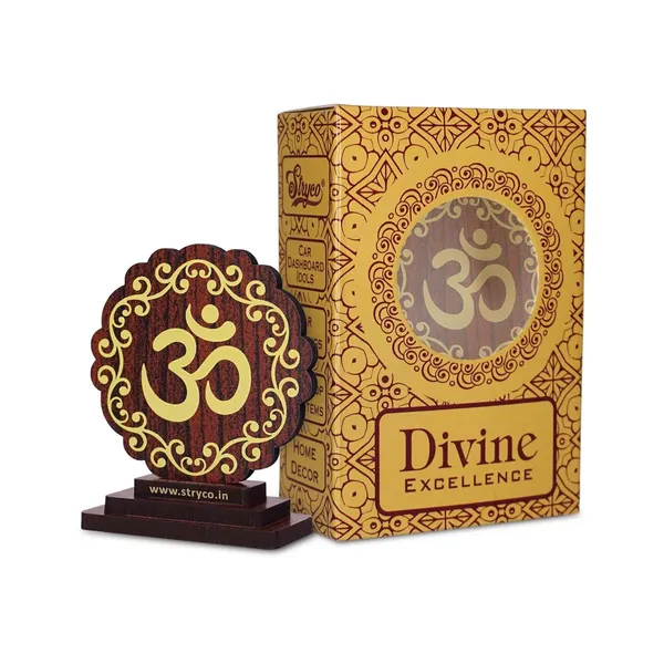 Beige_Hi-Gloss_Print_Om_Car_Dashboard_Idol__Car_Decor__Hindu_Symbol__Religious_Decorative_Showpiece