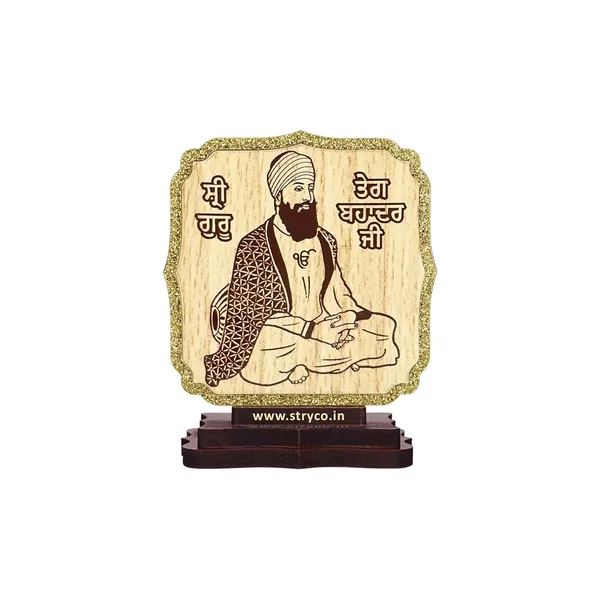 Beige_Guru_Teg_Bahadur_Ji_Photo_For_Car__Car_Dashboard_Idol__Car_Decor__Sikh_Gift_Item__Decorative_Showpiece