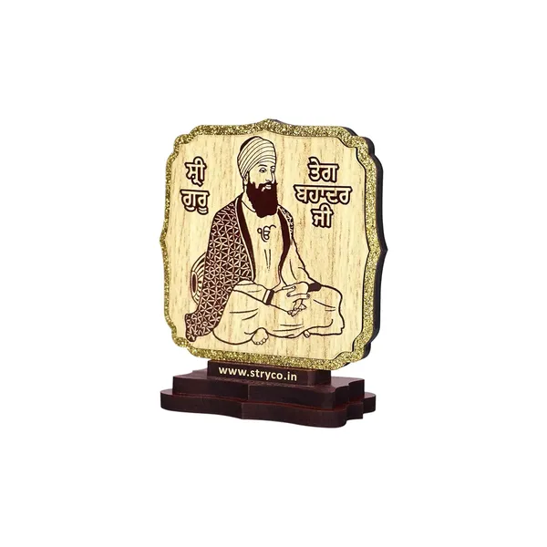 Beige_Guru_Teg_Bahadur_Ji_Photo_For_Car__Car_Dashboard_Idol__Car_Decor__Sikh_Gift_Item__Decorative_Showpiece