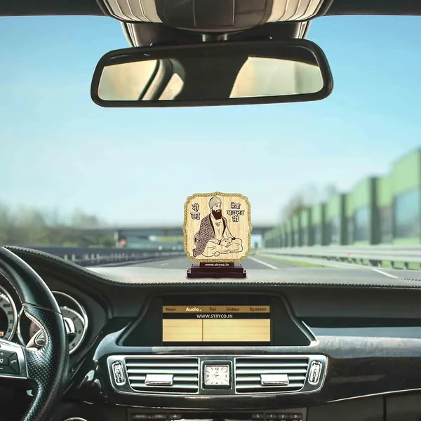 Beige_Guru_Teg_Bahadur_Ji_Photo_For_Car__Car_Dashboard_Idol__Car_Decor__Sikh_Gift_Item__Decorative_Showpiece