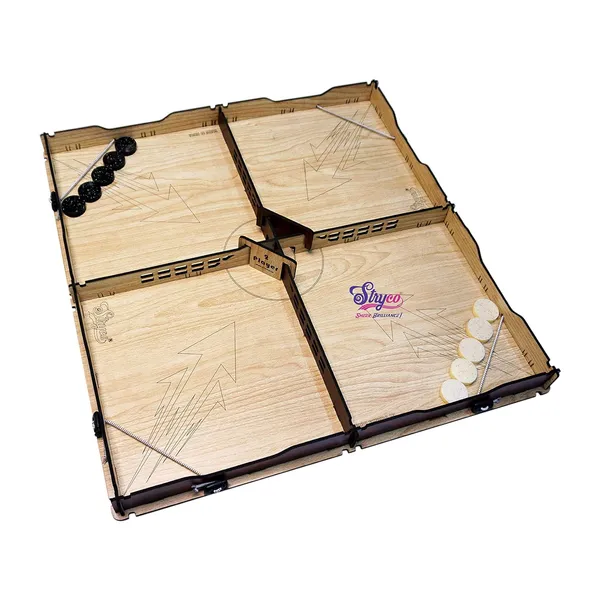 Beachwood_Texture_2/4_Player_Slingshot_Indoor_Board_Game__Latest_Fastest_Finger_Game__Four_Player_Sling_Puck_Game__String_Hockey_Table_Board_Game__Toy_And_Games_For_Kids,_Adults_And_Family,_24x24_inches