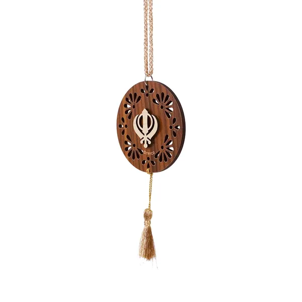 Golden_Brown_Thick_3D_Khanda_Sahib_Punjabi_Car_Rear_View_Mirror_Hanging__Dual_Sided_Car_Decor_Accessory__Spiritual_Gift_Item__Wooden_Sikh_Car_Hanging_Ornament