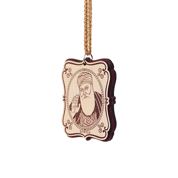 Ivory_Beechwood_Texture_Guru_Nanak_Dev_Ji_Wooden_Photo__Punjabi_Sikh_Car_Hanging_Ornament_Dual_Sided_Car_&_Home_Decor_Accessory__Spiritual_Gift_Item__Kirat_Karni__First_Sikh_Guru