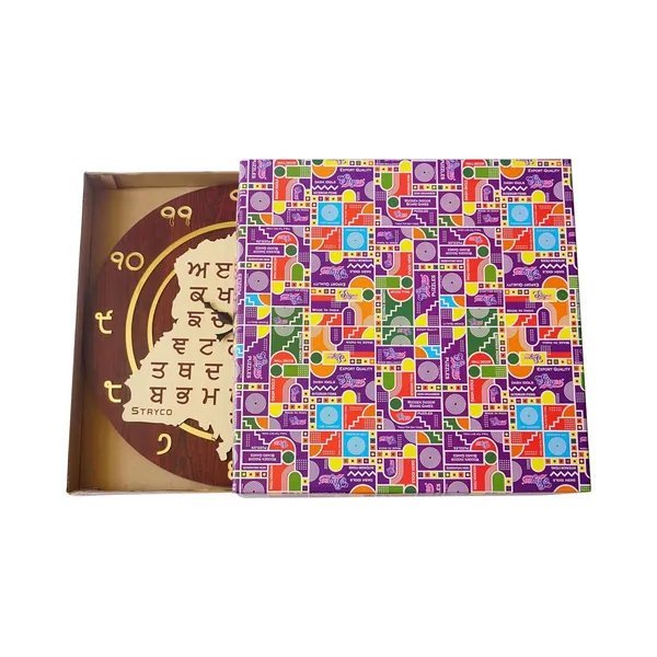 18x18_Inches_|_Gurmukhi_Wall_Clock_|_Home,_Office_And_Wall_Decor_Item_|_Unique_Gift_Ideas_|_Rose_Edition_With_Gurmukhi_Punjabi_Digits_|_Premium_Redwood_Edition_with_Golden_Details_