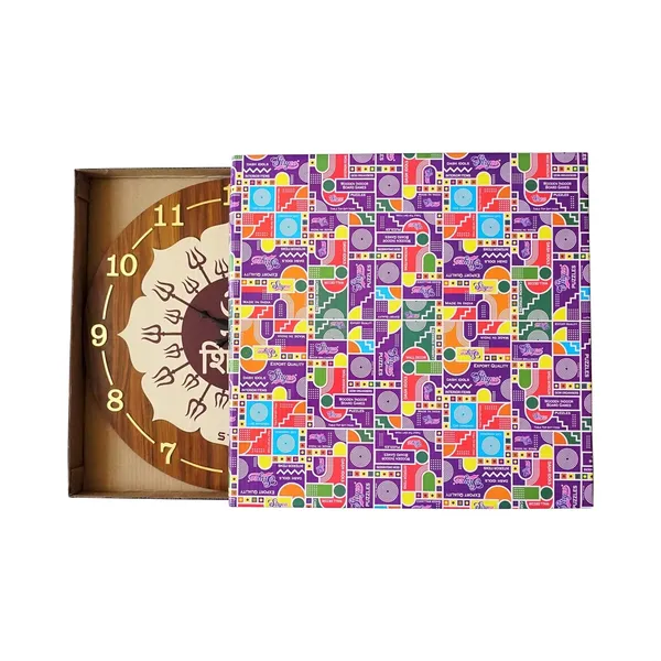 18x18_Inches_|_Golden_Brown_&_Cream_Om_Namah_Shivaya_Wooden_Clock_|_Home_And_Wall_Decor_Item_|_Panchakshara_Mantra_|_Gold_Edition_With_English_Digits_|_Brown_and_Beige