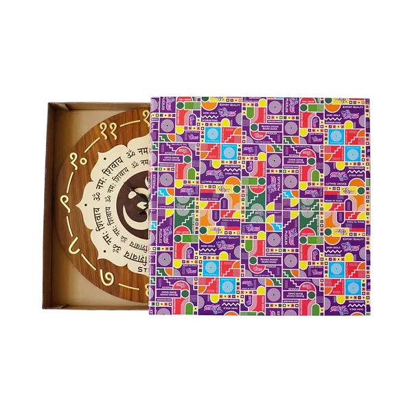 18x18_Inches_|_Golden_Brown_&_Cream_Om_Namah_Shivaya_Wooden_Clock_|_Home_And_Wall_Decor_Item_|_Panchakshara_Shiv_Mantra_|_Gold_Edition_With_English_Digits_|_Brown_and_Beige