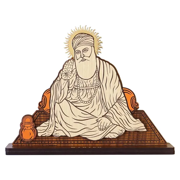 Golden_Brown_Guru_Nanak_Dev_Ji_Table_Top_Carved_Photo__Wooden_Figurine__Ik_Onkar__Sikh_Gift_Ideas__Punjabi_Home_Decor_Gift_Items