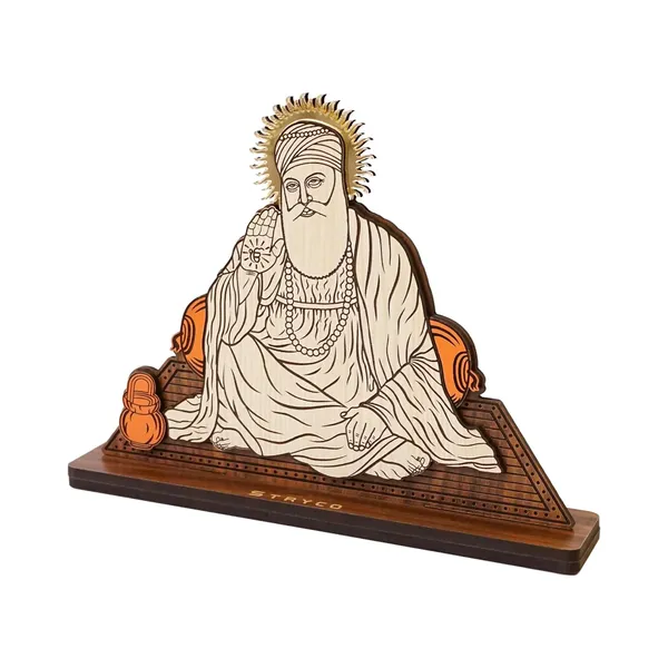 Golden_Brown_Guru_Nanak_Dev_Ji_Table_Top_Carved_Photo__Wooden_Figurine__Ik_Onkar__Sikh_Gift_Ideas__Punjabi_Home_Decor_Gift_Items