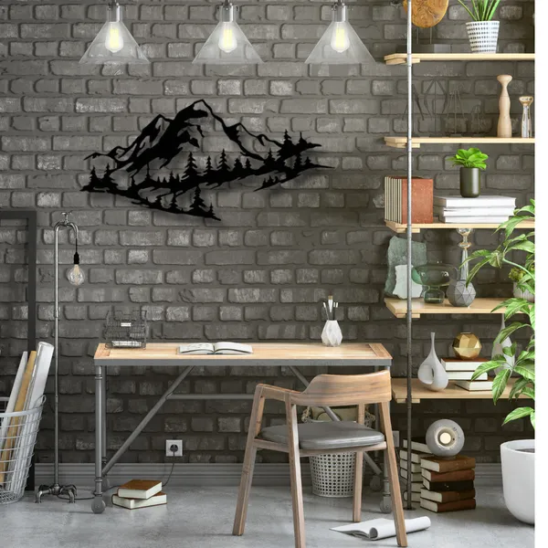 Metal_Wall_Art_for_Home_Decoration__|_Mountain_Range__|_Black