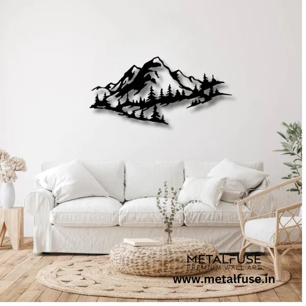 Metal_Wall_Art_for_Home_Decoration__|_Mountain_Range__|_Black