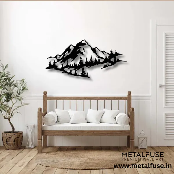 Metal_Wall_Art_for_Home_Decoration__|_Mountain_Range__|_Black