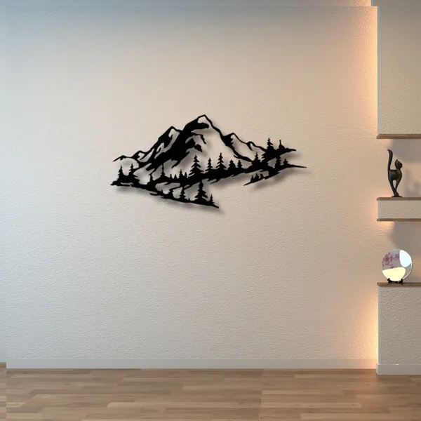 Metal_Wall_Art_for_Home_Decoration__|_Mountain_Range__|_Black