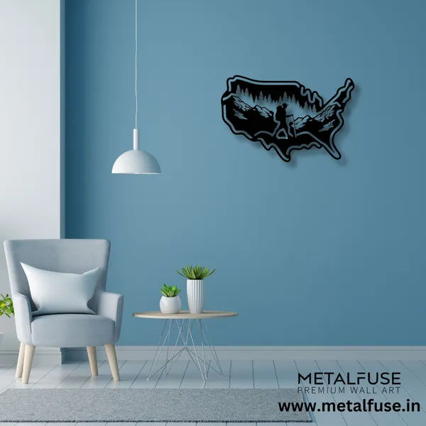 Metal_Wall_Art_for_Home_Decoration__|_Hiking_USA__|_Black