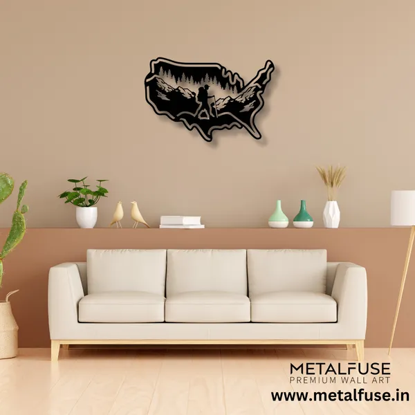 Metal_Wall_Art_for_Home_Decoration__|_Hiking_USA__|_Black