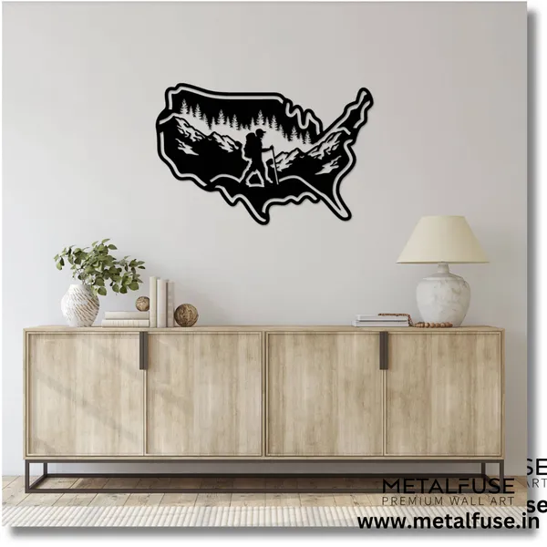 Metal_Wall_Art_for_Home_Decoration__|_Hiking_USA__|_Black